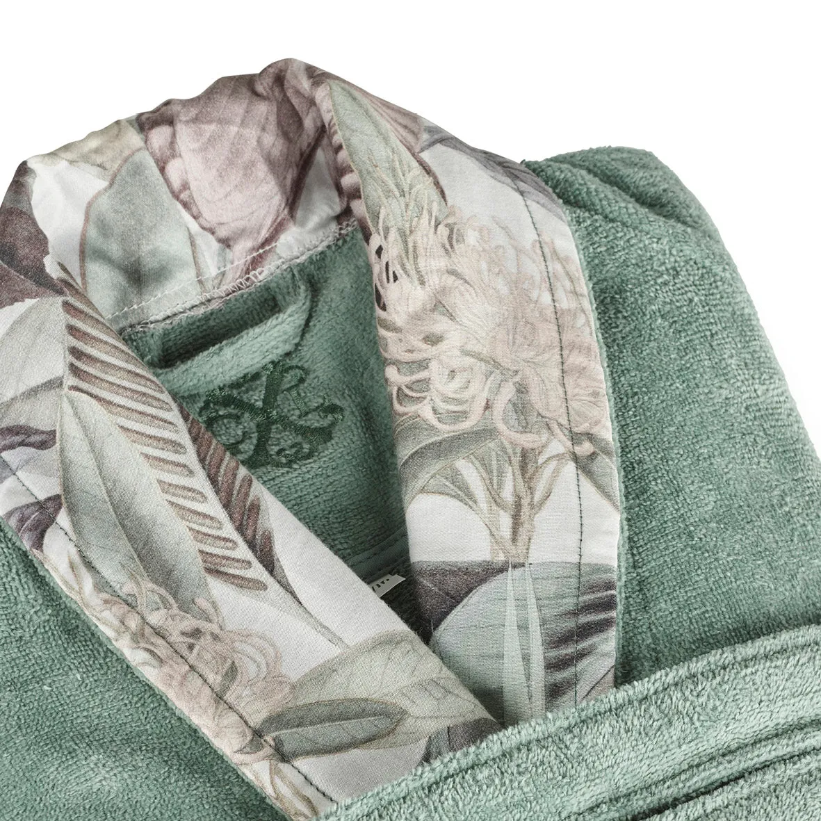 Bathrobe with shawl collar Garden Green - S / M - Image 2