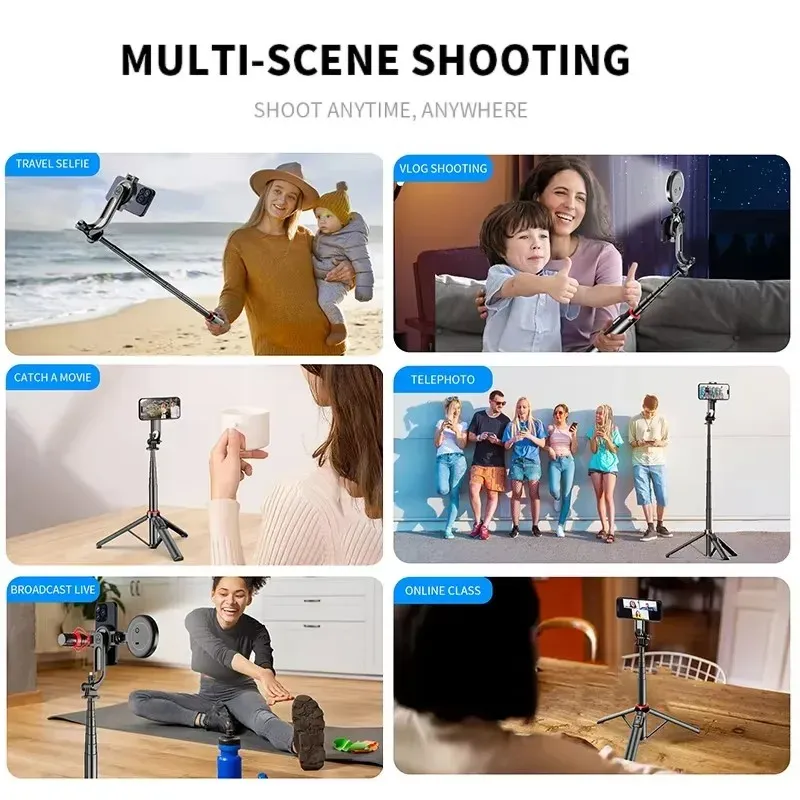 FANGTUOSI 2025 New Magnetic Selfie Stick Tripod with Remote For Cellphone For iPhone 14 13 12 Pro Max For HUAWEI XIAOMI SAMSUNG - Image 4