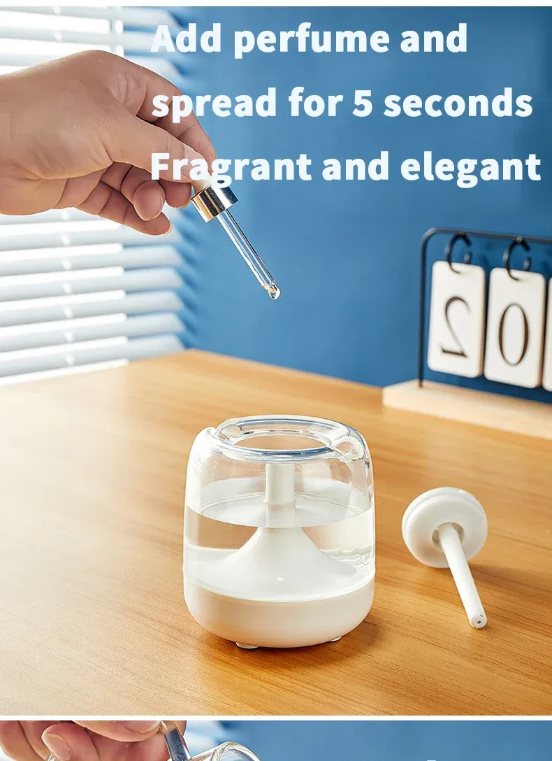 Desktop Humidifier with High Fog Volume Bedroom Desktop Silent Atmosphere Light Large Capacity Air Humidifier - Image 9