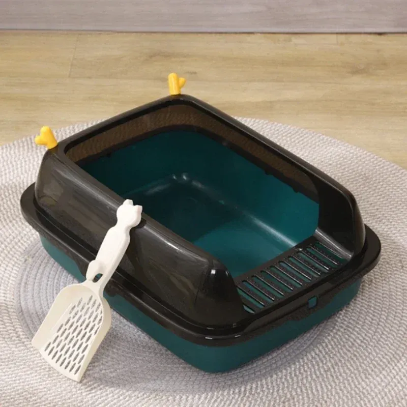 Cat Litter Box Design Semi-enclosed Sandbox Cat Tray Pet Toilet Prevent Splash Tray Goods For Kittens Litter Kitty Cat Bedpans - Image 2