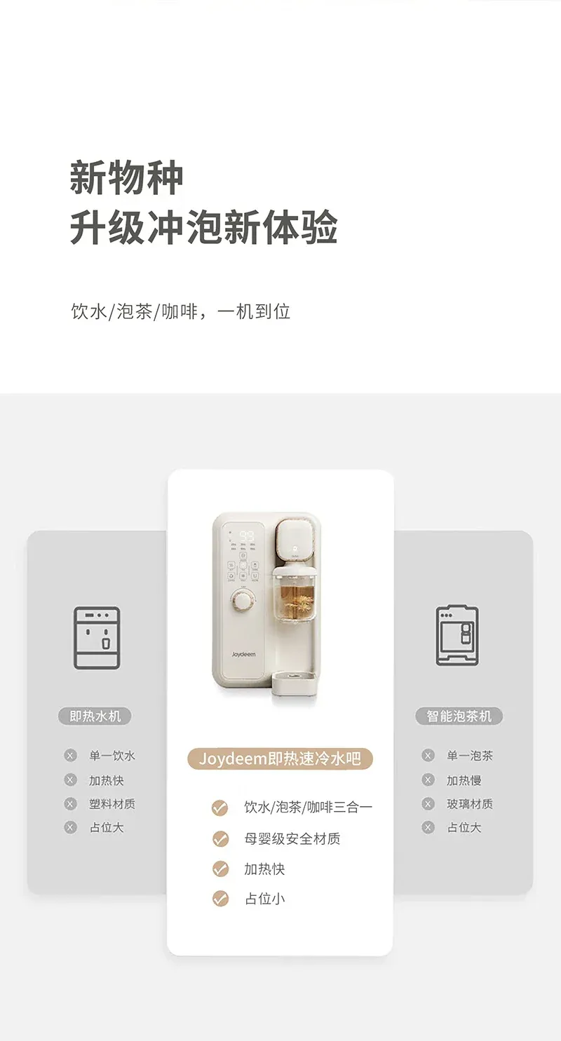 【Joydeem YSJ-B350】Intelligent fully automatic hot and cold water dispenser | Drinking water, tea and coffee 3-in-1 | Fast cooling | 3.5L | Yourishop.com - Image 8