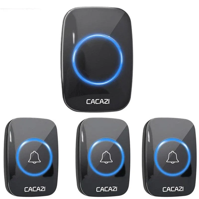 CACAZI 60 Chime 110DB 300M Wireless Doorbell Waterproof Remote EU AU UK US Plug Smart Door Bell Battery 1 Button 1 2 3 Receiver - Image 5