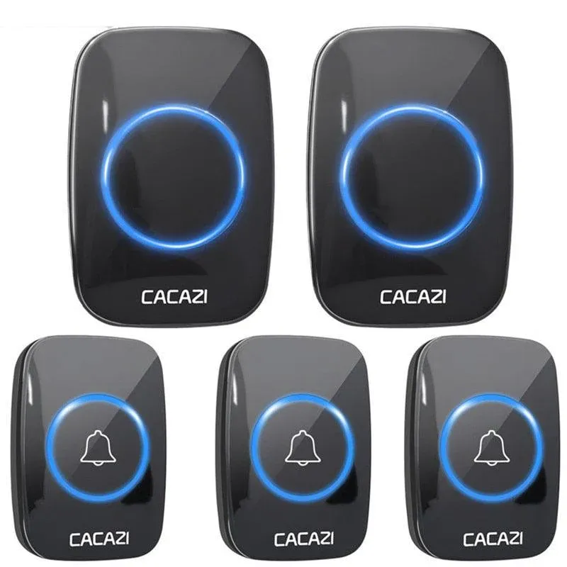 CACAZI 60 Chime 110DB 300M Wireless Doorbell Waterproof Remote EU AU UK US Plug Smart Door Bell Battery 1 Button 1 2 3 Receiver - Image 6
