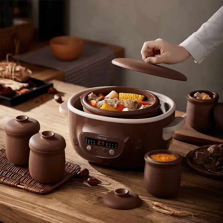 DDZ-C25R7: Bear Purple Clay Electric Stew Pot, 2.5 Liter - Image 3