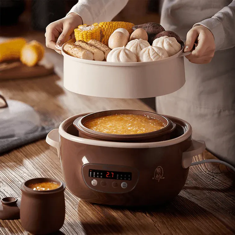 DDZ-C25R7: Bear Purple Clay Electric Stew Pot, 2.5 Liter - Image 5