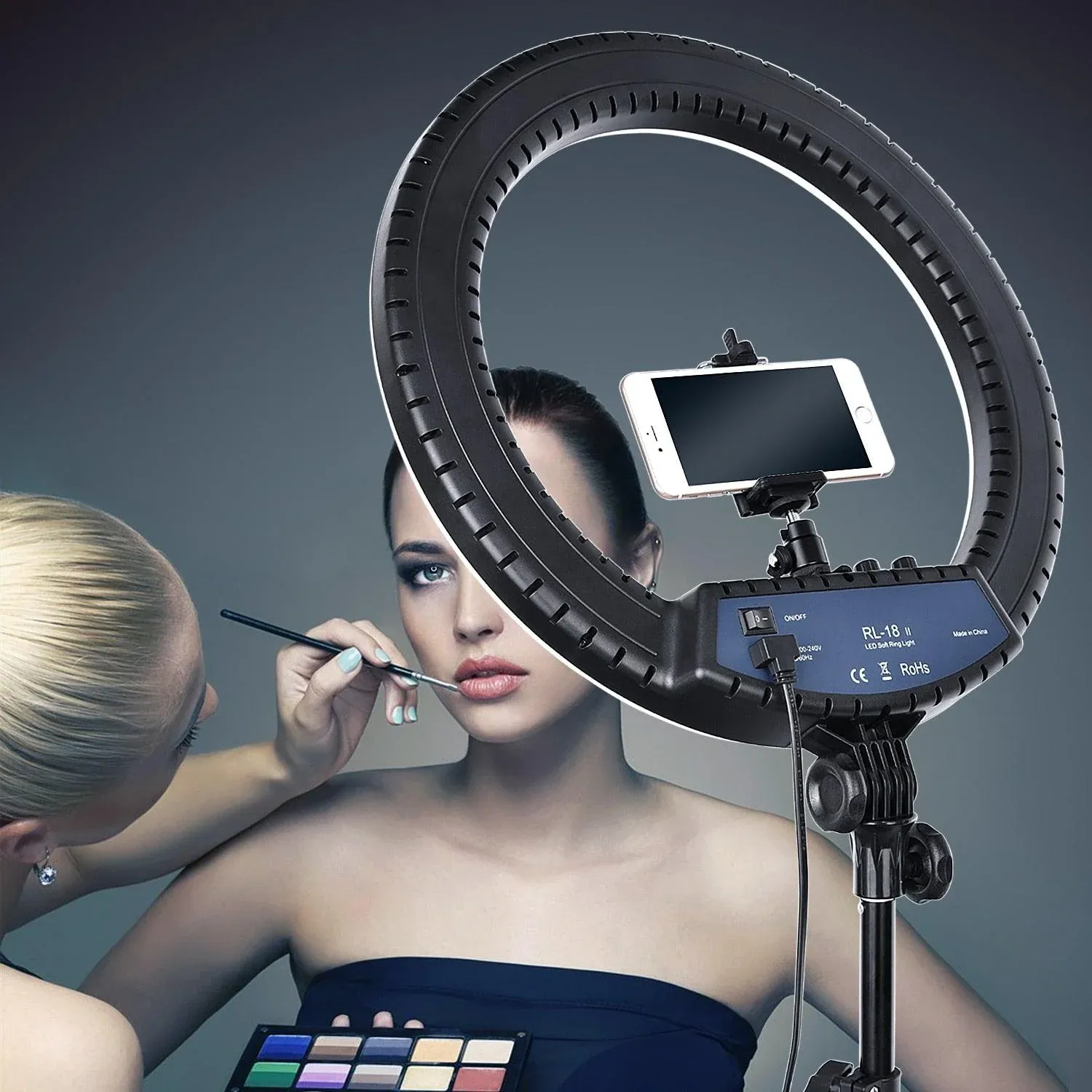 FOSOTO RL-18II Led Ring Light 18 Inch Ring Lamp 55W Ringlight Photography Lamp With Tripod Stand For Phone Makeup Youtube Tiktok - Image 5