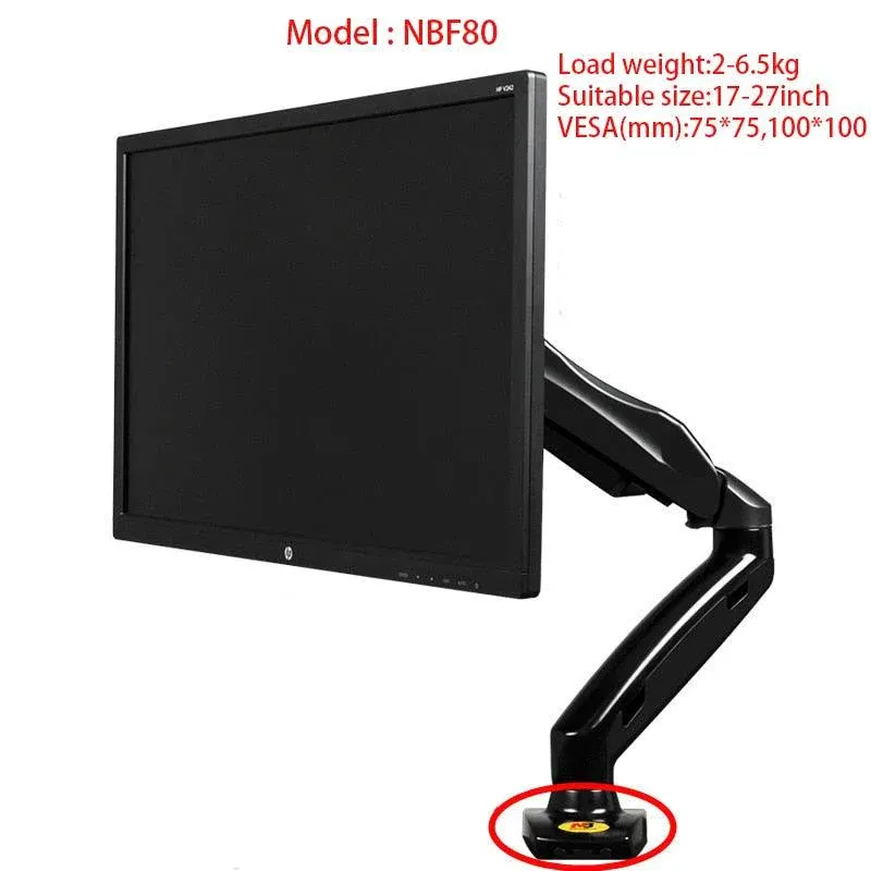 LVDIBAO NB F80 Full Motion Desktop Mount Bracket LCD TV Gas Spring Arm TV Monitor Bracket Suitable 17-27" Screen Monitor Support - Image 2