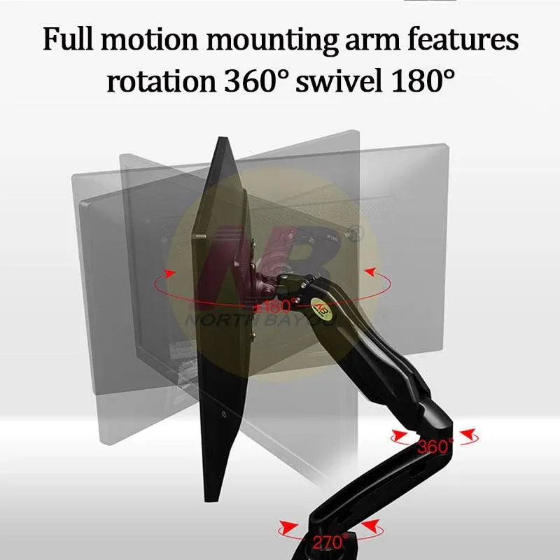 LVDIBAO NB F80 Full Motion Desktop Mount Bracket LCD TV Gas Spring Arm TV Monitor Bracket Suitable 17-27" Screen Monitor Support - Image 8