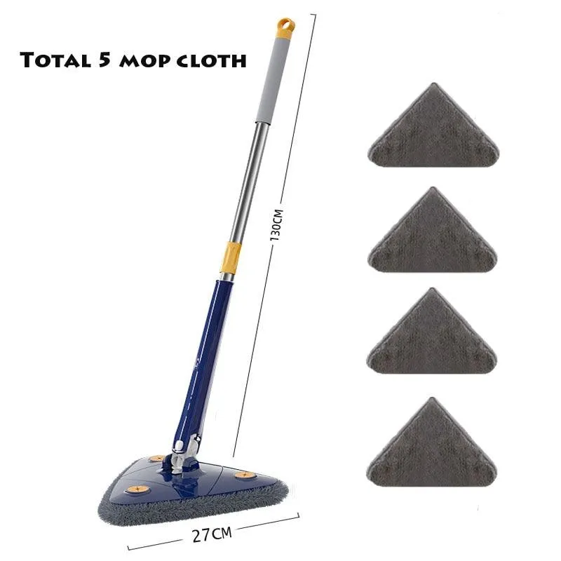Triangle 360 Cleaning Mop Telescopic Household Ceiling Cleaning Brush Tool Self-draining To Clean Tiles and Walls - Image 2