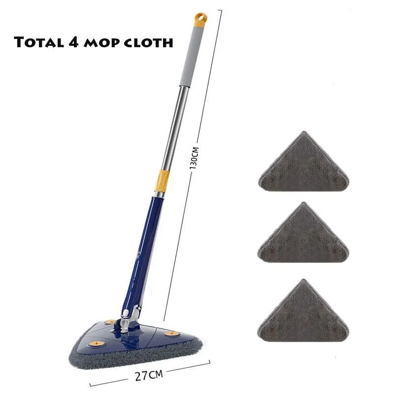 Triangle 360 Cleaning Mop Telescopic Household Ceiling Cleaning Brush Tool Self-draining To Clean Tiles and Walls - Image 3