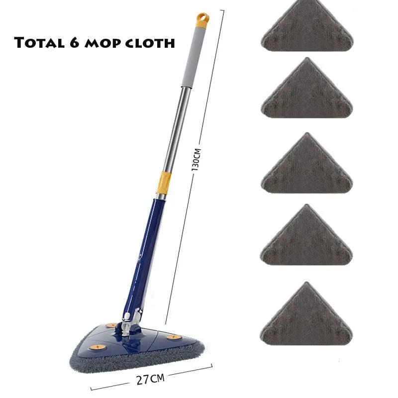 Triangle 360 Cleaning Mop Telescopic Household Ceiling Cleaning Brush Tool Self-draining To Clean Tiles and Walls - Image 7