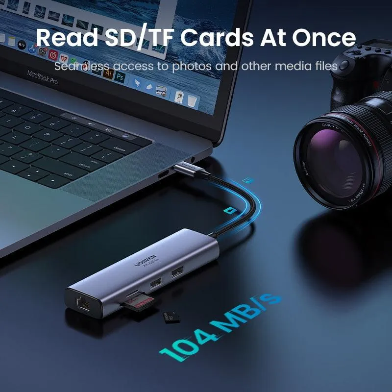 UGREEN USB C HUB 4K 60Hz Type C to HDMI 2.0 RJ45 PD 100W Adapter For Macbook Air Pro iPad Pro M2 M1 PC Accessories USB 3.0 HUB - Image 9