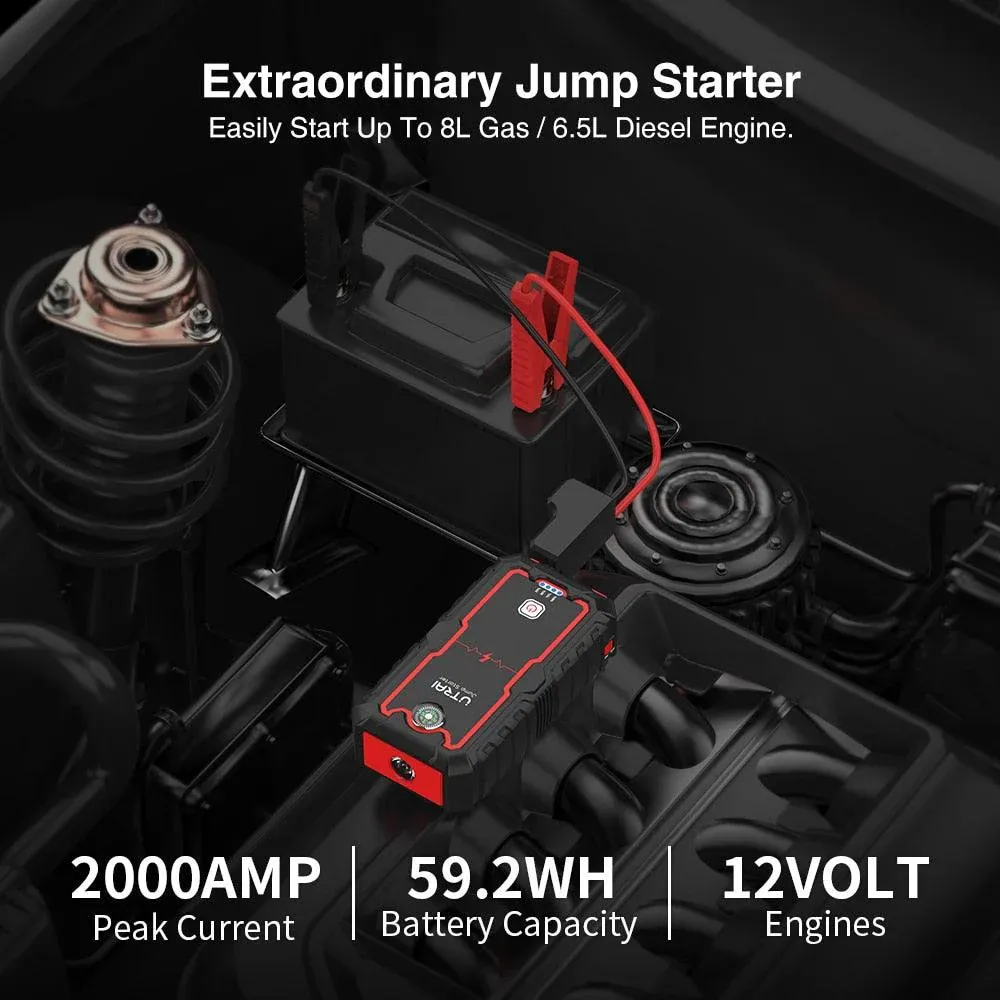 UTRAI Power Bank 2000A Jump Starter Portable Charger Car Booster 12V Auto Starting Device Emergency Car Battery Starter - Image 3