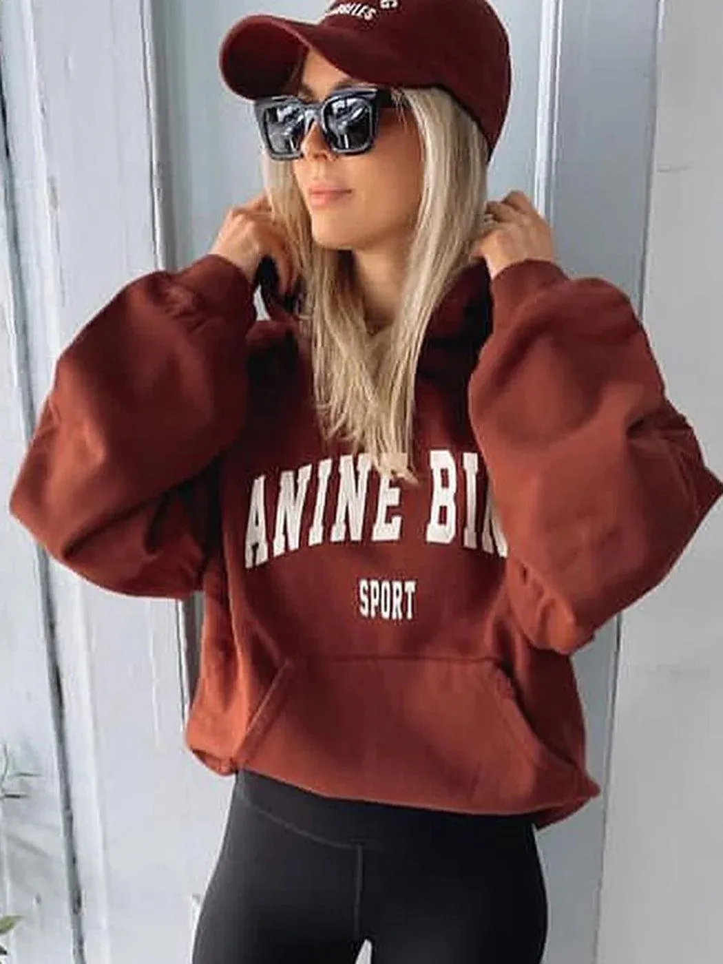 Velvet Letter Sweatshirt Hoodies Women 2023 Autumn Winter Clothing Fashion Pullovers Tops Female Chic Loose Hooded Sweatshirts - Image 7