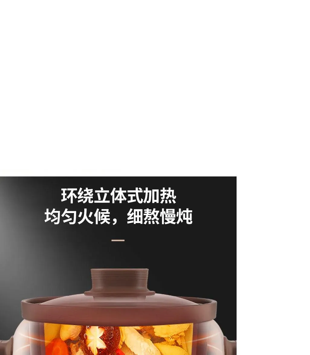 ZSD-7381: Zeno Slow Cooker, Purple Clay inner pot, 3L - Image 3